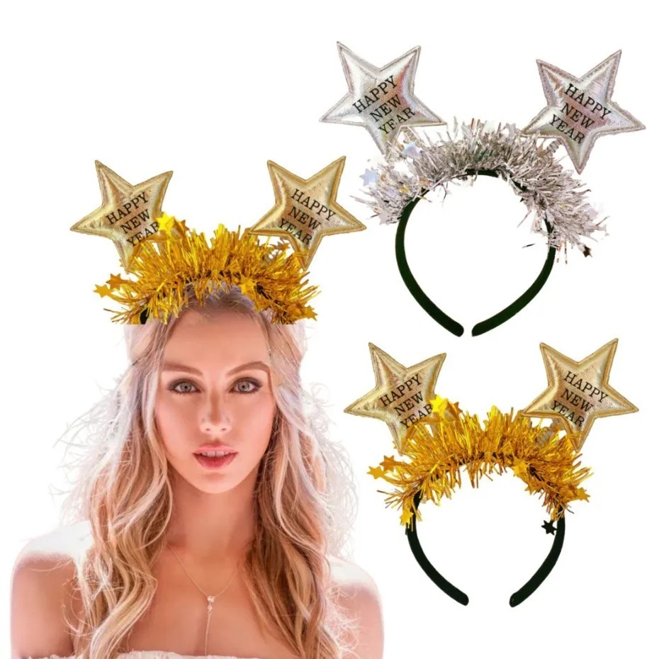 Serre-tête Renne De Noël - Lot De 3, Avec Cloches Et Arcs, élastique, Pour Fêtes (rouge, Or, Marron)